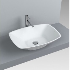 РАКОВИНА НАКЛАДНАЯ FANCY MARBLE LEX S 550, БЕЛАЯ